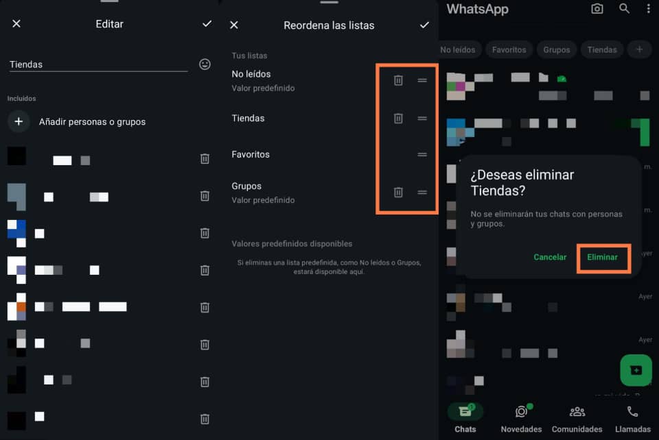 crear listas de chats de whatsapp para organizarlos