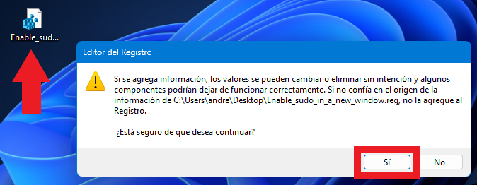 Comando Sudo en el cmd de windows 11