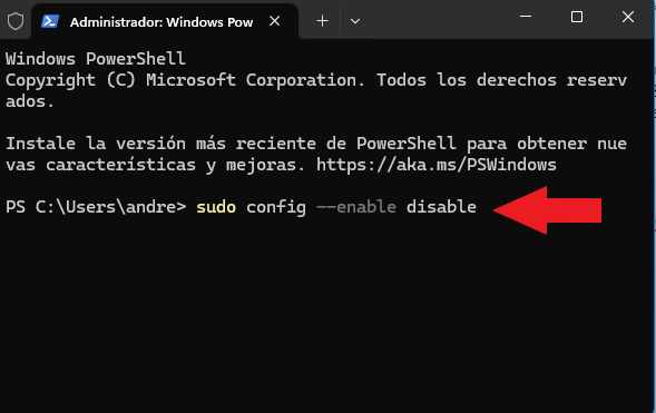 como usar el comando sudo en el cmd de windows 11
