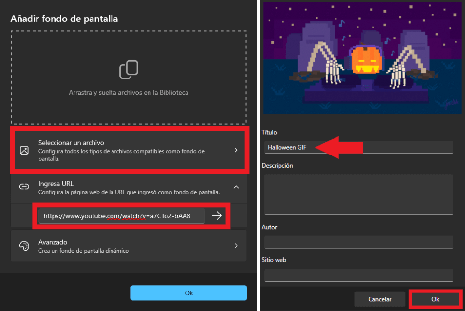 utilizar fondos animados de windows 11