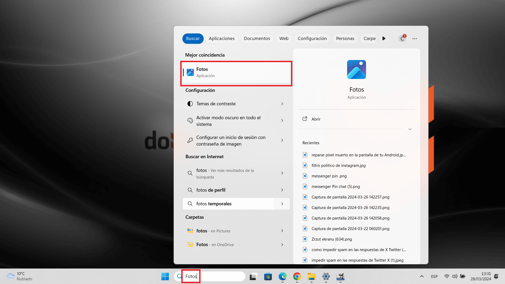como ordenarlas fotos como favoritas en Windows 11