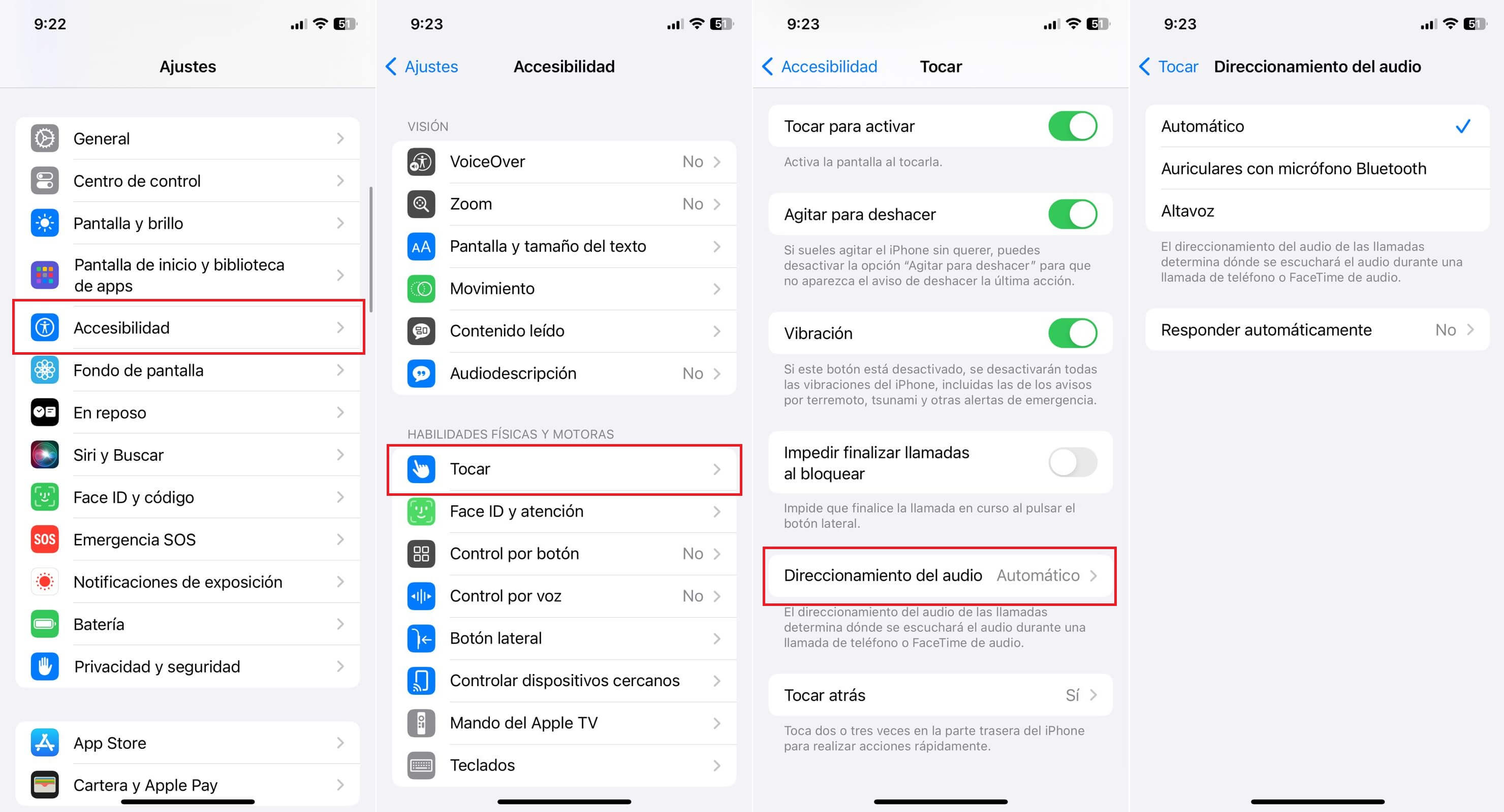 como impedir que las llamadas de iPhone que cogemos lo hagan en altavoz