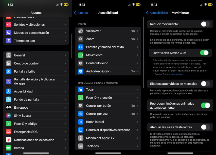 como evitar el mareo al usar tu iPhone en un vehiculo