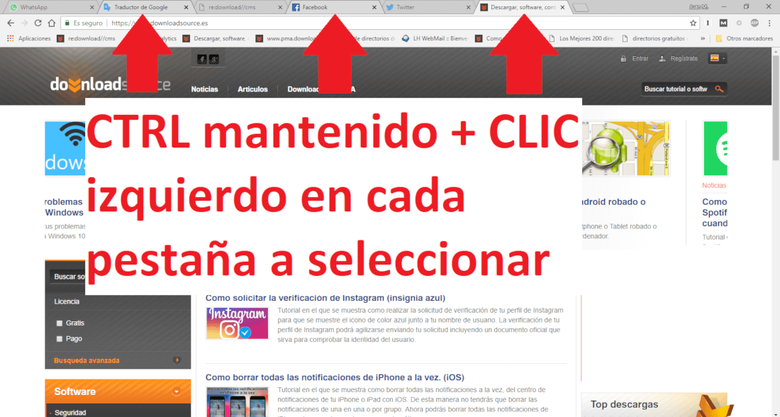 mover varias pestañas a la vez en google chrome