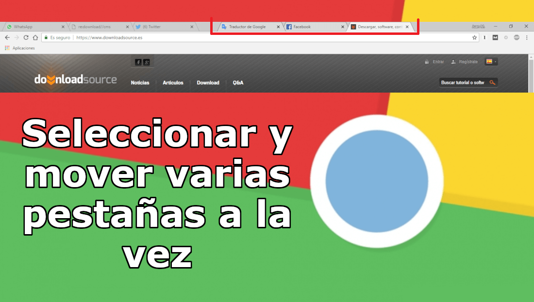 seleccionar y mover varias pestañas a la vez