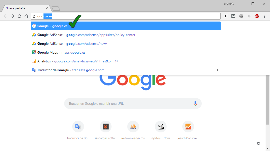 borrar URL de la prediccion de google Chrome