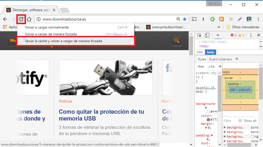 como ver las imagenes rotas de una web en Google chrome