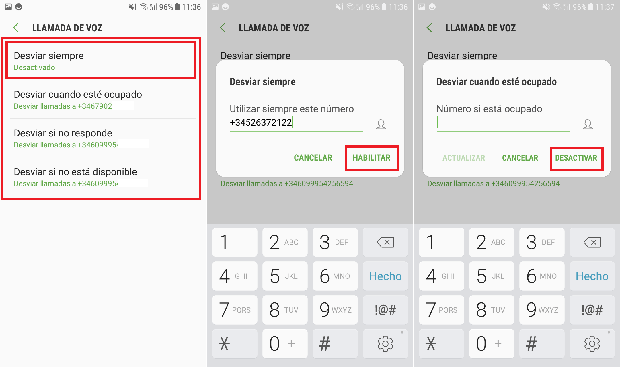 habilitar el desvio de llamada en telefonos android