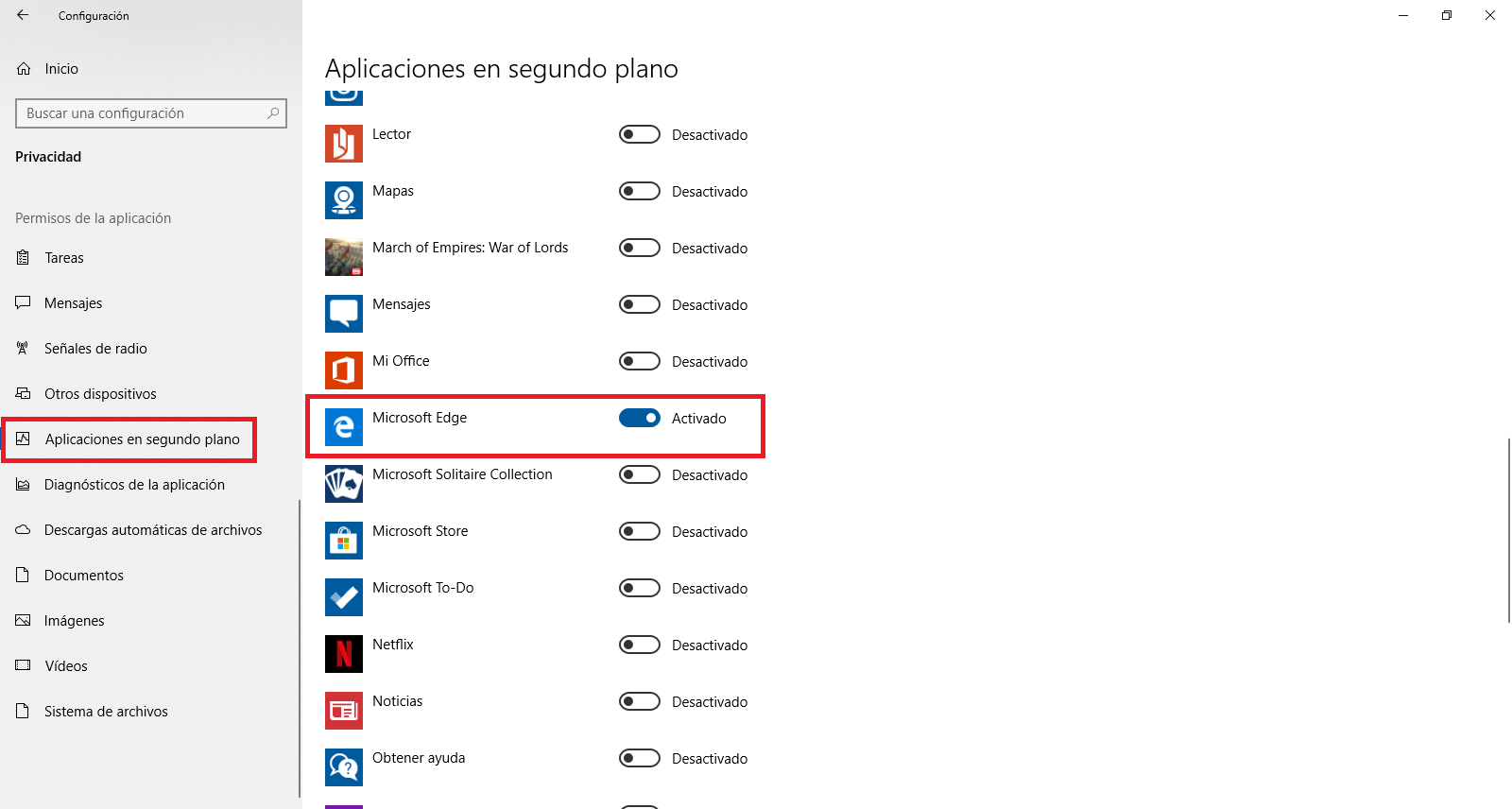 el navegador Edge se silencia al minimizar la ventana en windows 10