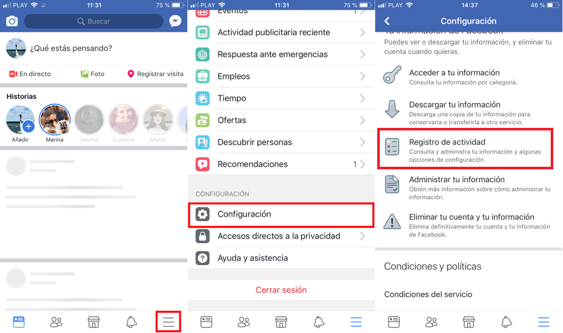 eliminar el historial de busqueda de facebook