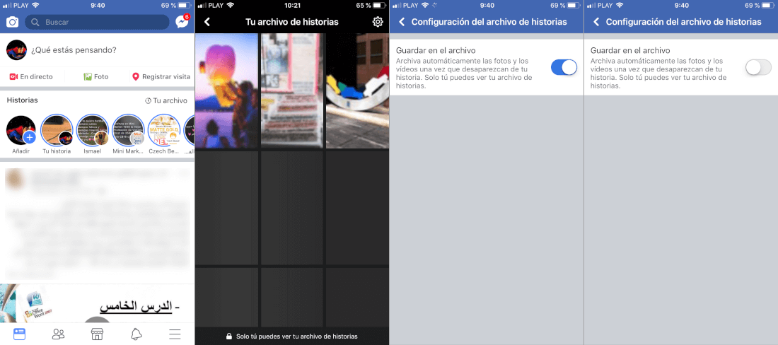 como guardar de manera automatica las fotos y videos de tus historias de Facebook