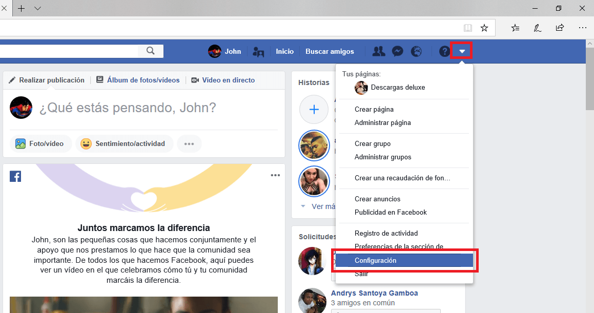 como activar el reconocimiento facial de Facebook