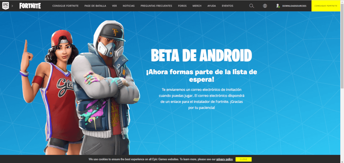 descargar la app de fortnite para android