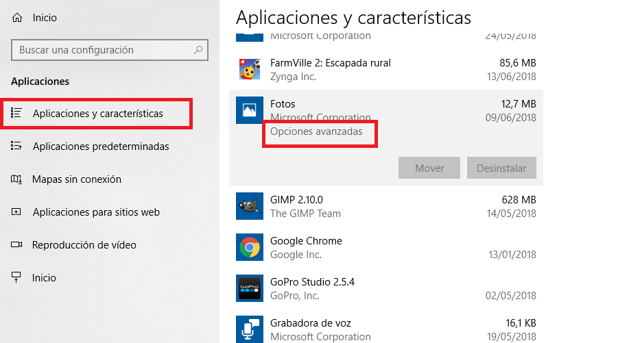 fotos borrosas en la app fotos de windows 10