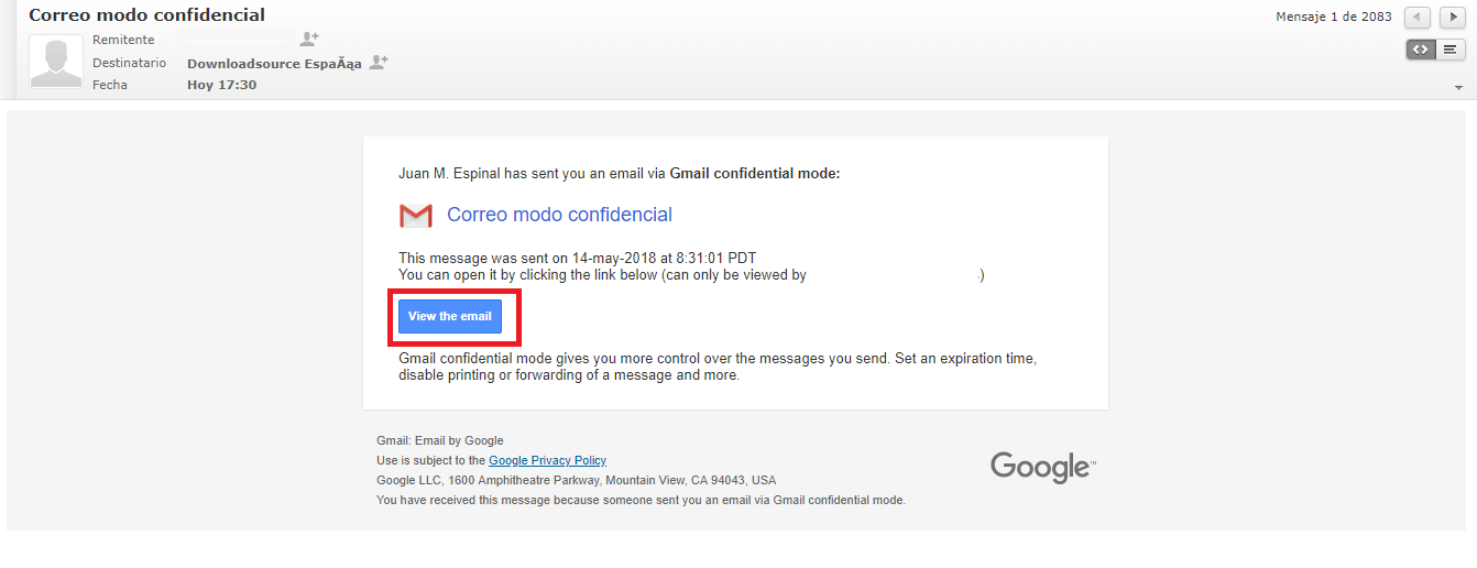 enviar correos que caducan y protegidos con contraseña con el modo confidencial de gmail