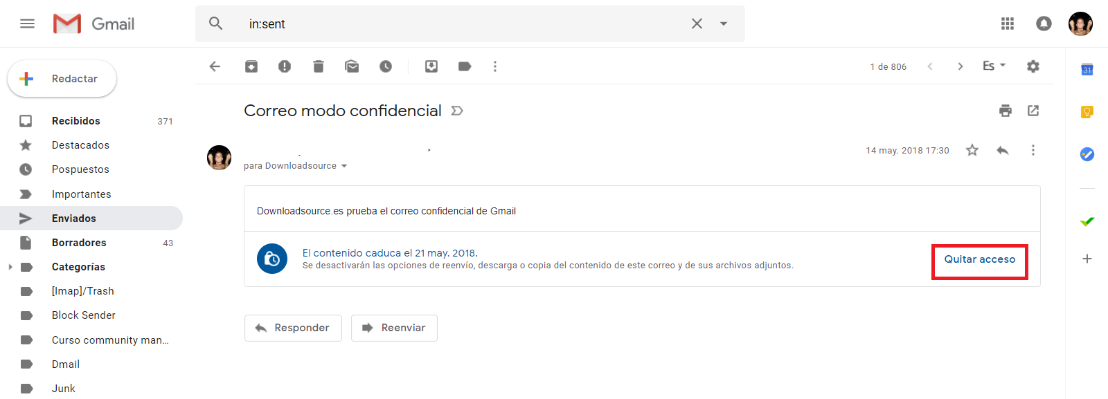 correos electrónicos seguros y privados con el modo confidencial de gmail