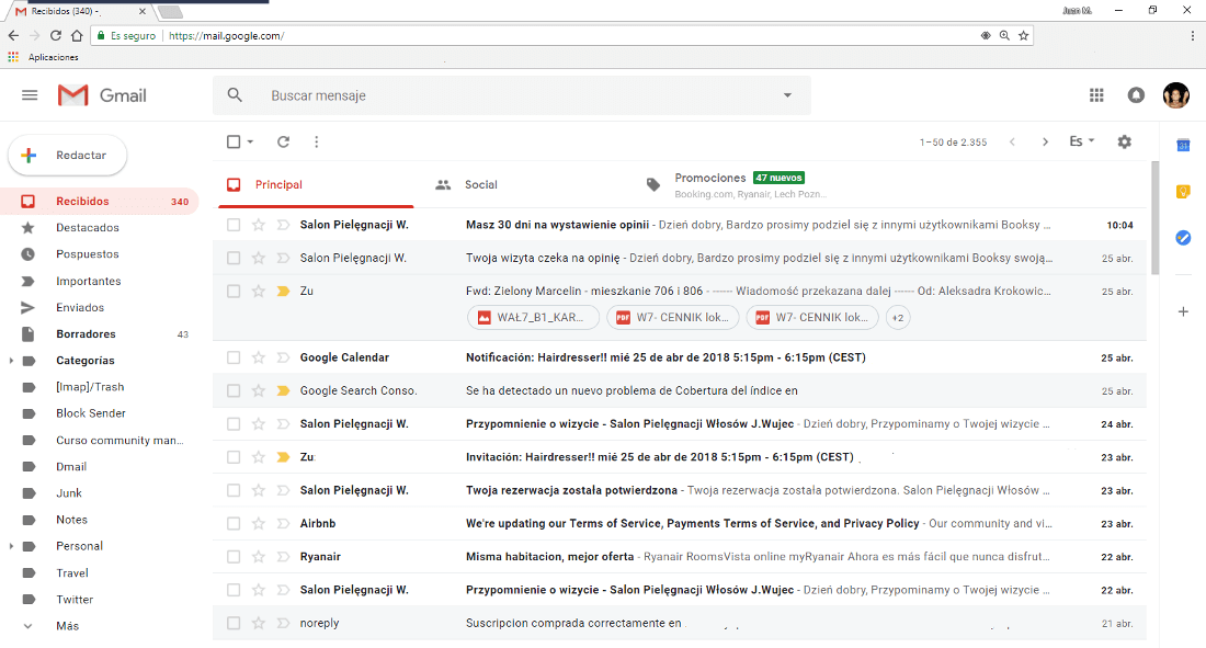 usar el nuevo diseño de Gmail