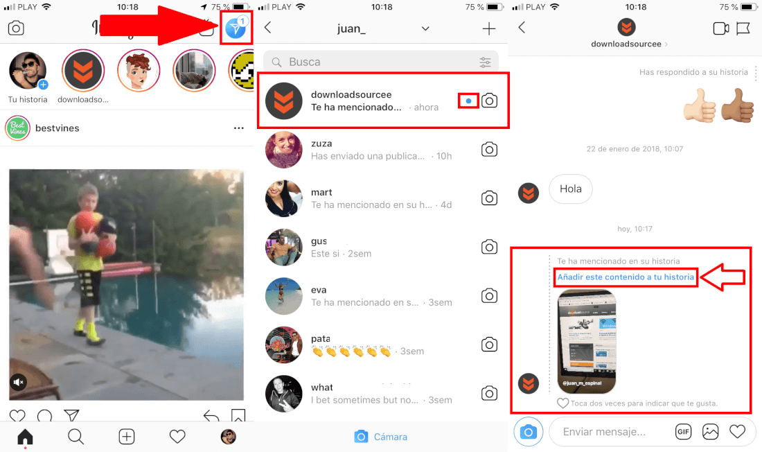 como compartir historias de Instagram de otros usuarios