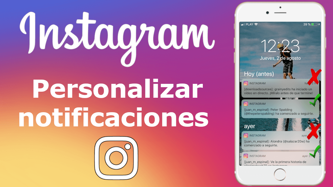 como personalizar las notificaciones de Instagram desde tu dispositivo Android o iOS