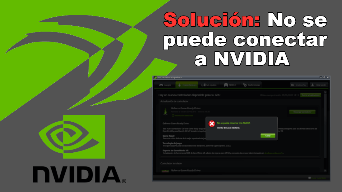 solucionar al error No se puede conectar a NVIDIA 