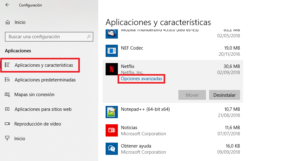 Problemas y errores de la app Netflix de Windows 10