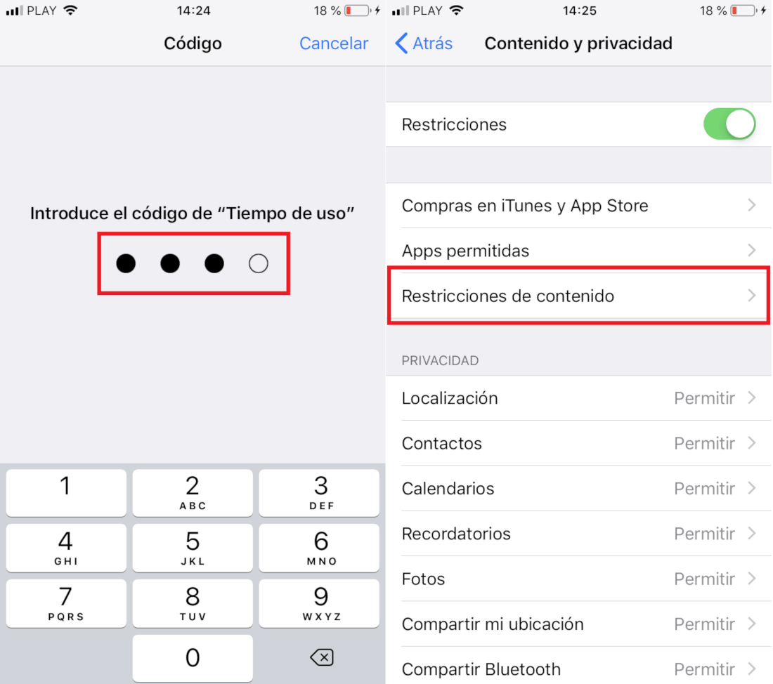el navegador safari de iPhone con iOS 12 no muestra el boton del modo incognito 