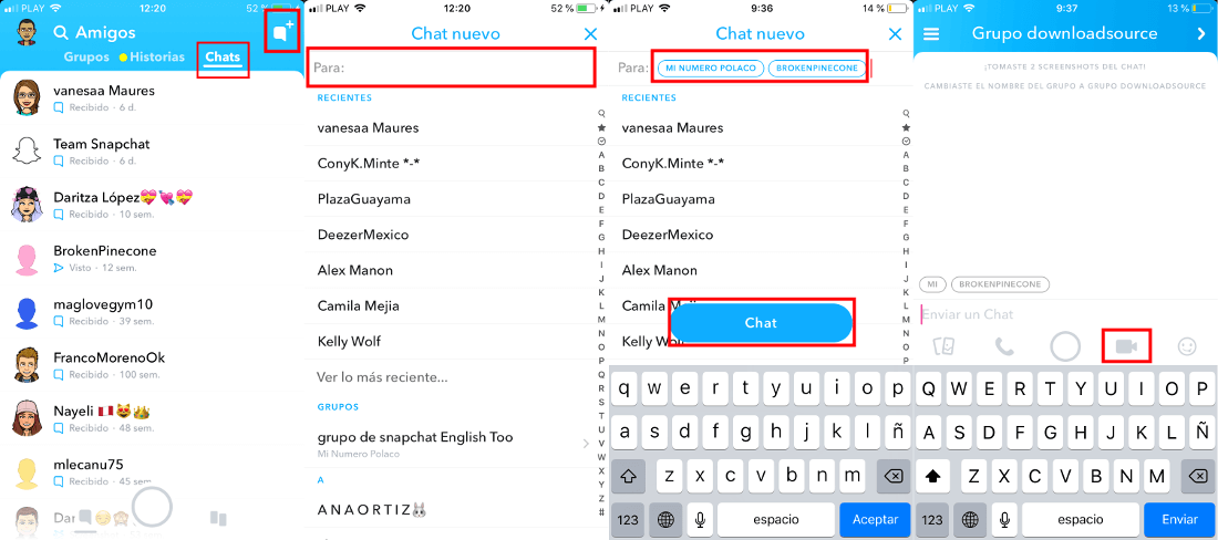 como realizar video llamadas en grupo de Snapchat desde Android e iOS