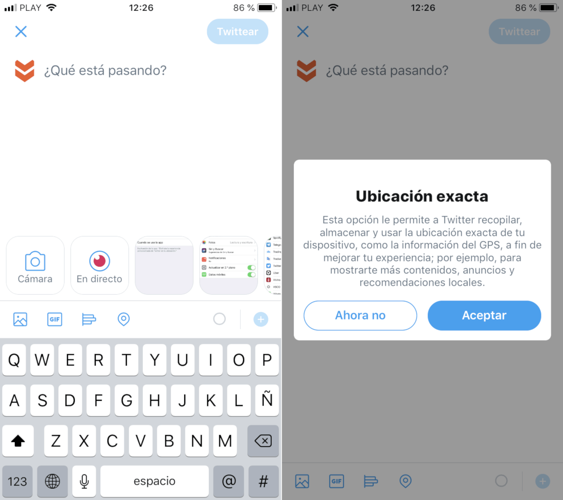 Localización incluida en los Tweets de Twitter