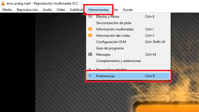 Usar el programa VLC para rotar un video en windows