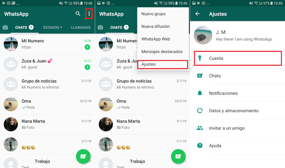 Descargar tu información de Whatsapp