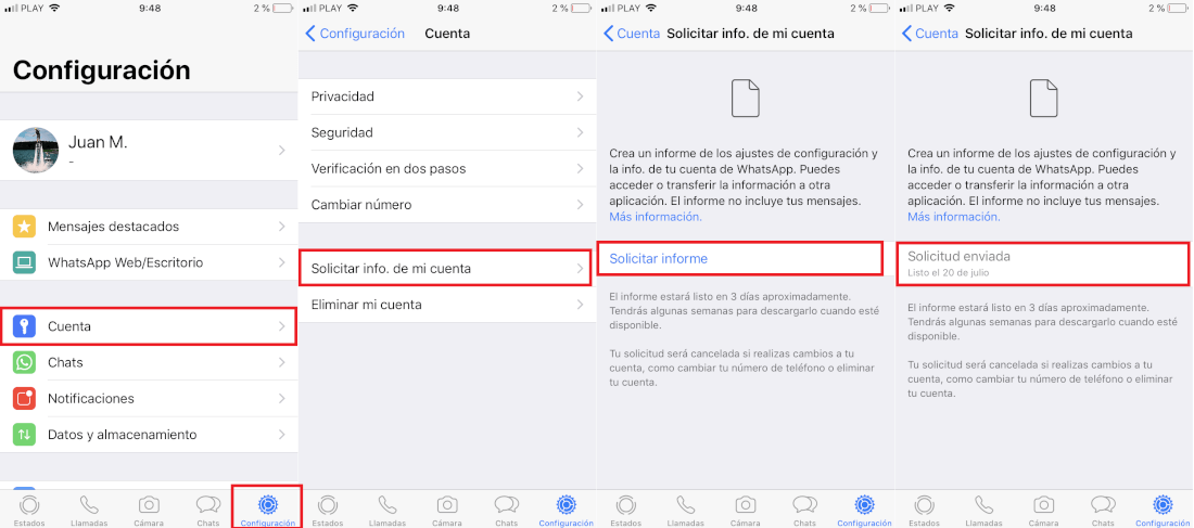 Descarga tu información de Whatsapp iPhone