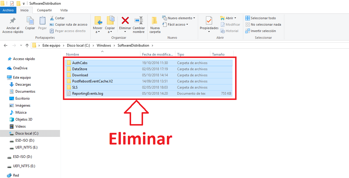 error 0x80070005 en Windows Update
