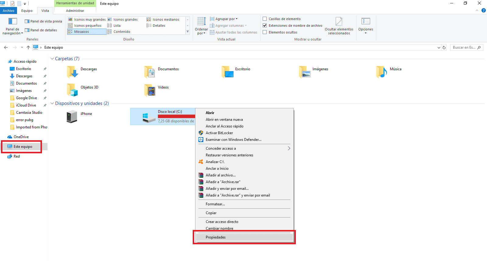 desactivar la optimizacion de discos duros en windows 10