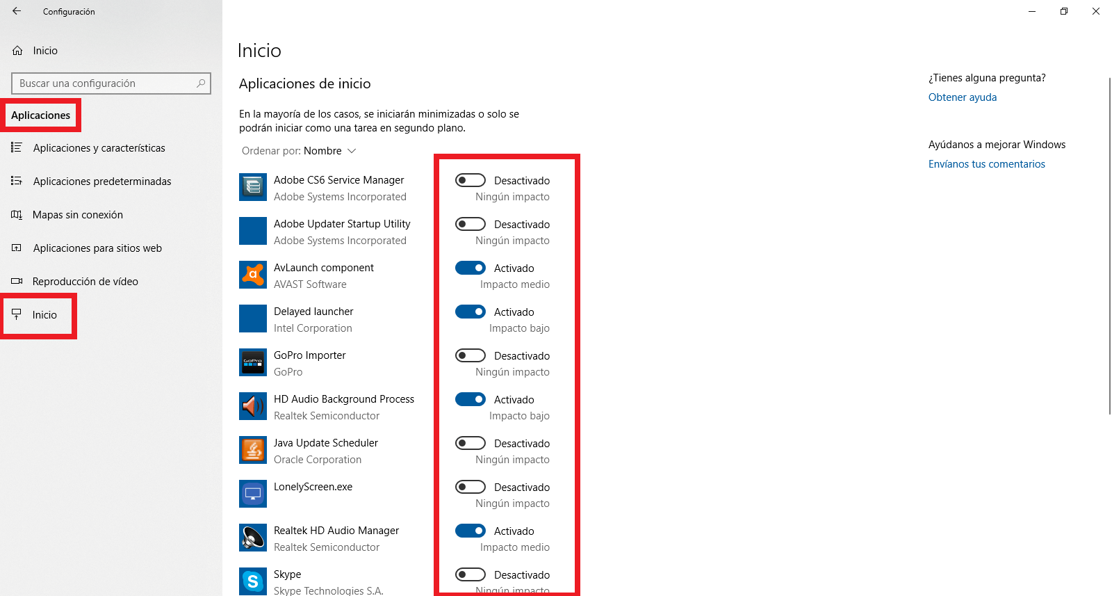 añadir programas inicio windows 10