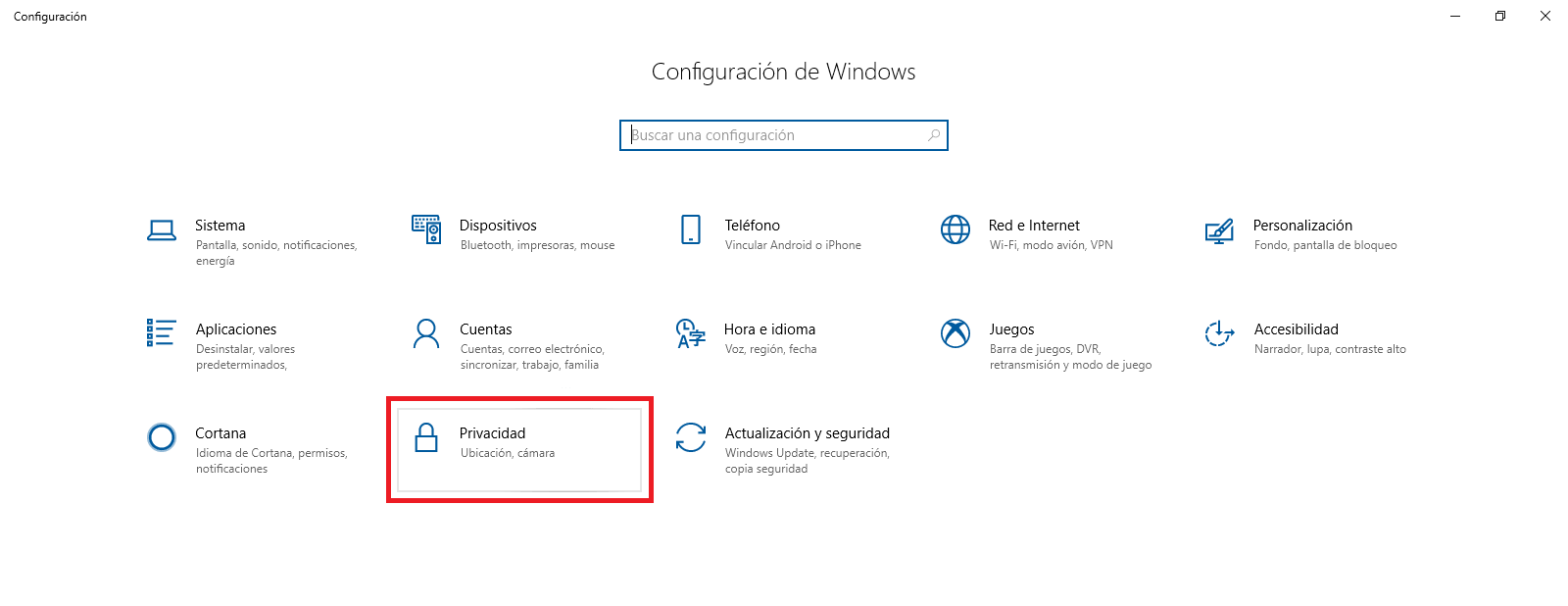 windows 10 permite activar o desactivar el TimeLine 