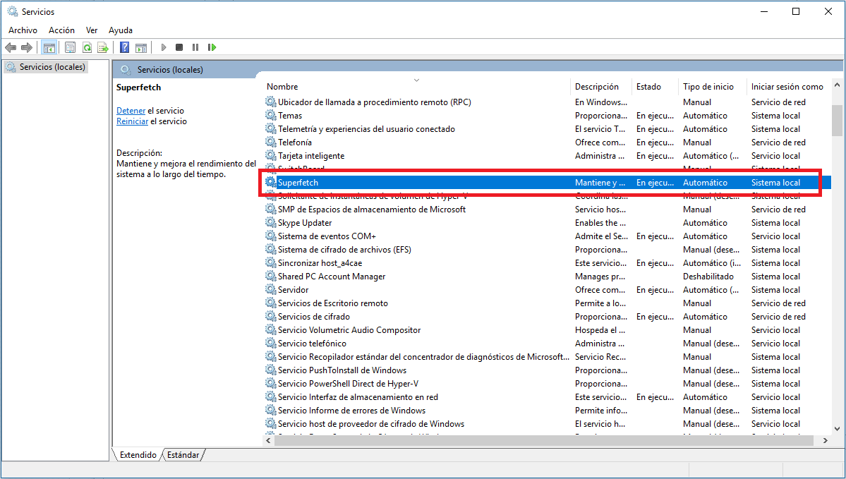 Host de servicio: Servicio Local  usa toda la CPU de mi ordenador