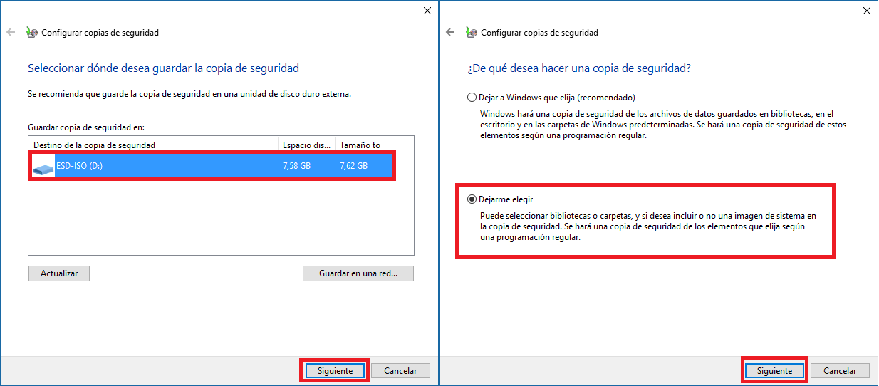 como crear una copia de seguridad de una cuenta de usuario de Windows 10