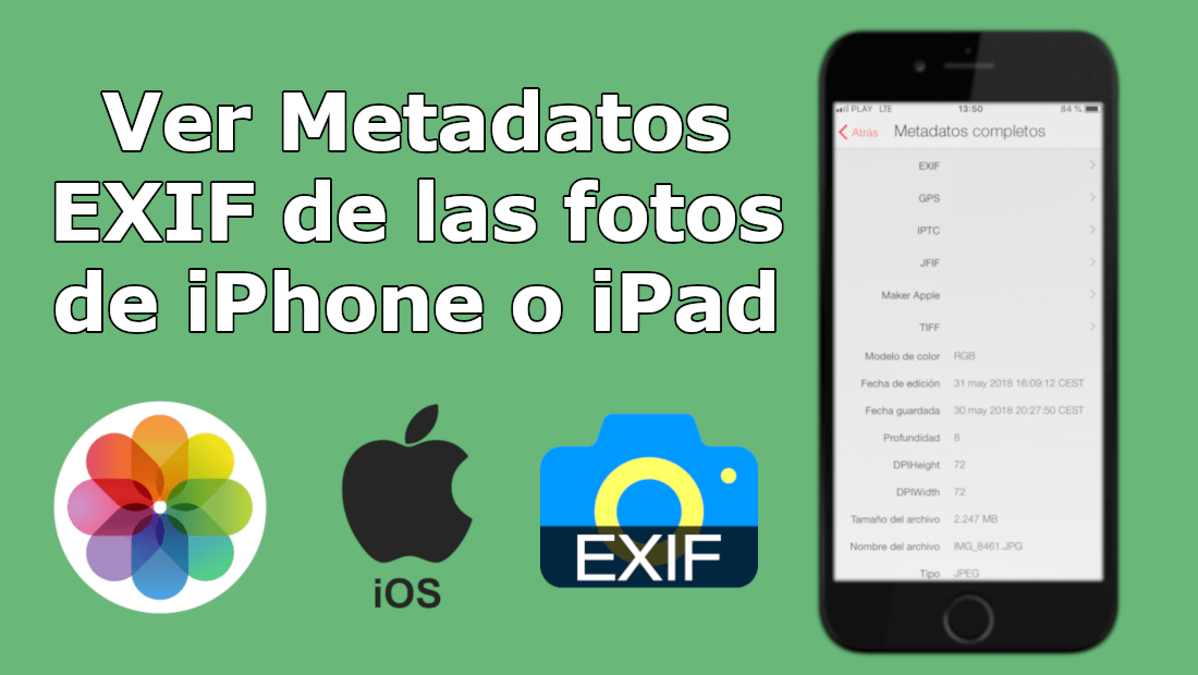 como visualizar los metadatos de las fotos de tu iPhone y Pad