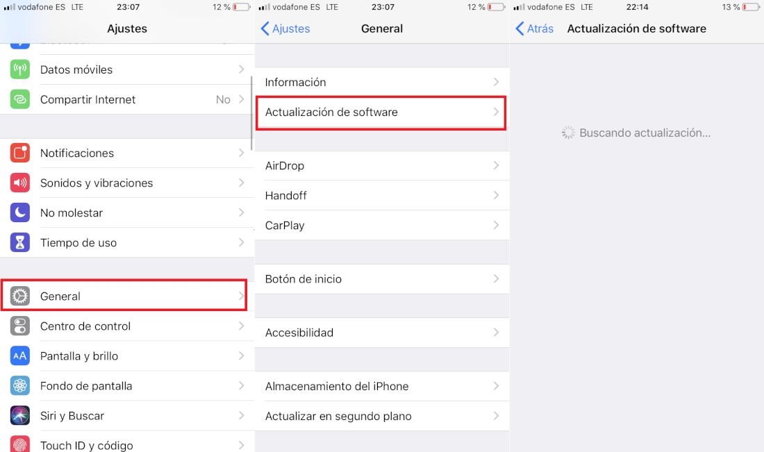 activar las actualizaciones automáticas de iOS 12