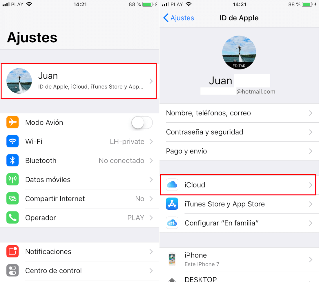 icloud puede vincularse a tu app Mensajes para una copia de seguridad