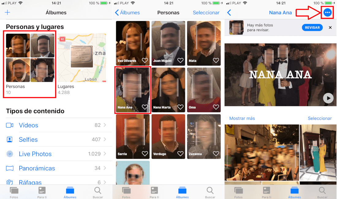 Como eliminar las caras reconocidas en las fotos tomadas con tu iPhone o iPad