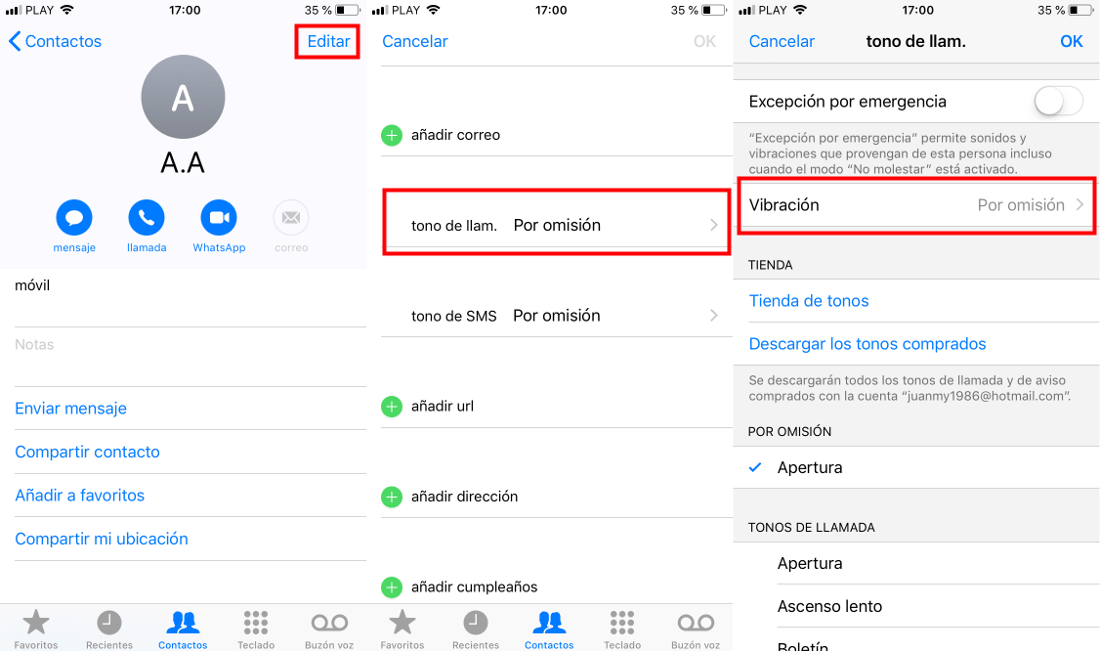 como personalizar la vibración de tu iPhone