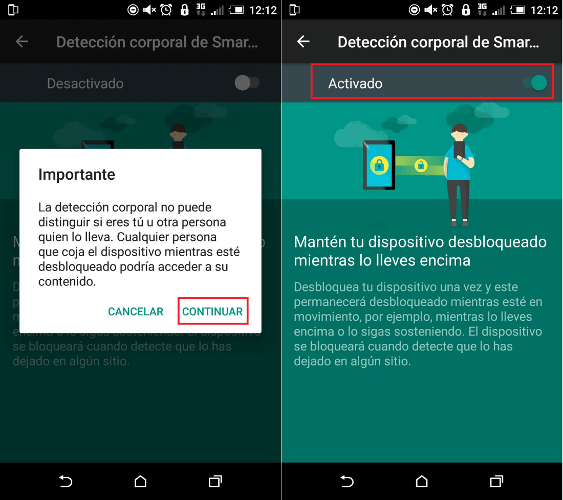 hacer que el telefono android no se bloquee cuando lo tenemos en el bolsillo