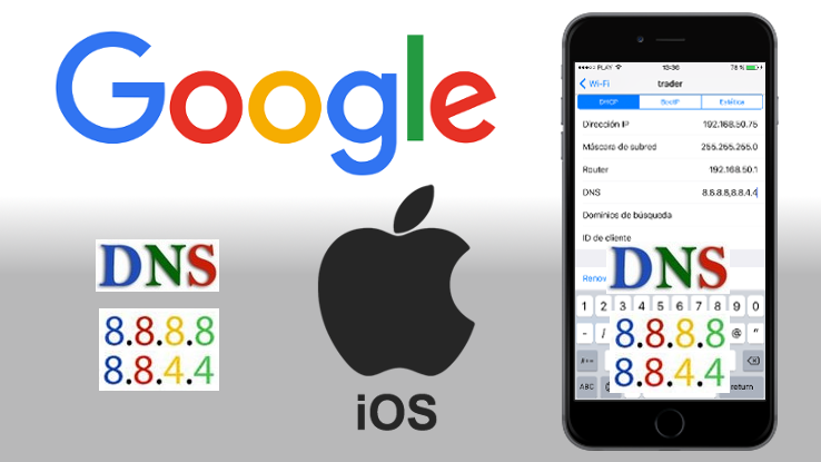 DNS de Google en iOS