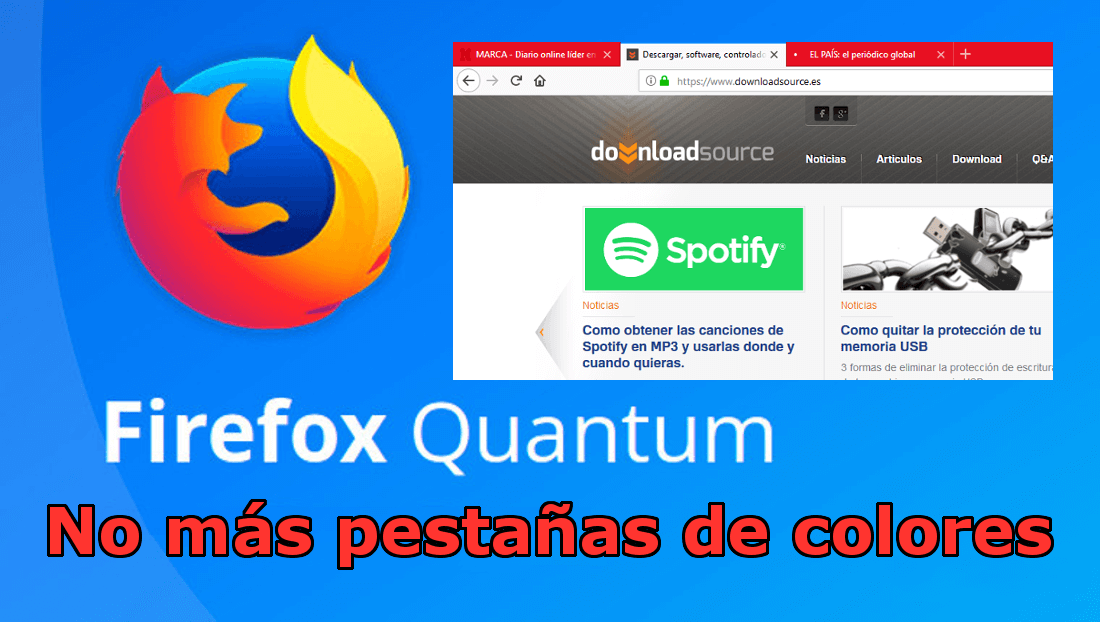 conoce como cambiar el color de las pestañas y barra de titulos de Firefox Quantum