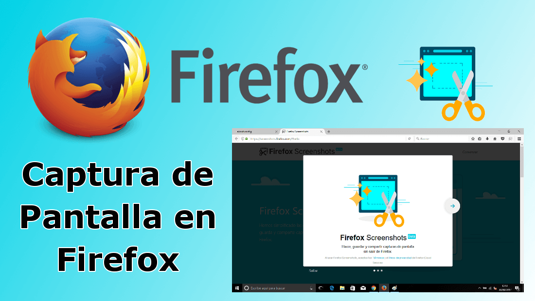 tomar capturas de pantalla en firefox