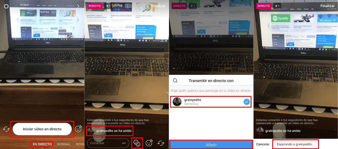 como transmitir video en directo simultaneamente con amigos de instagram 