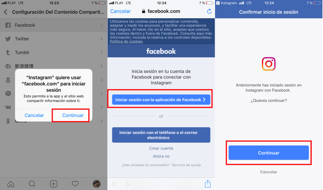 vincular las Historias de Instagram con las Historias de Facebook