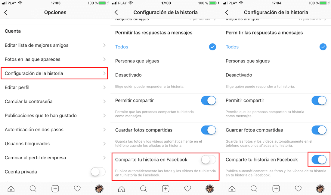 conoce como compartir las Historias de Instagram en tu perfil de facebook