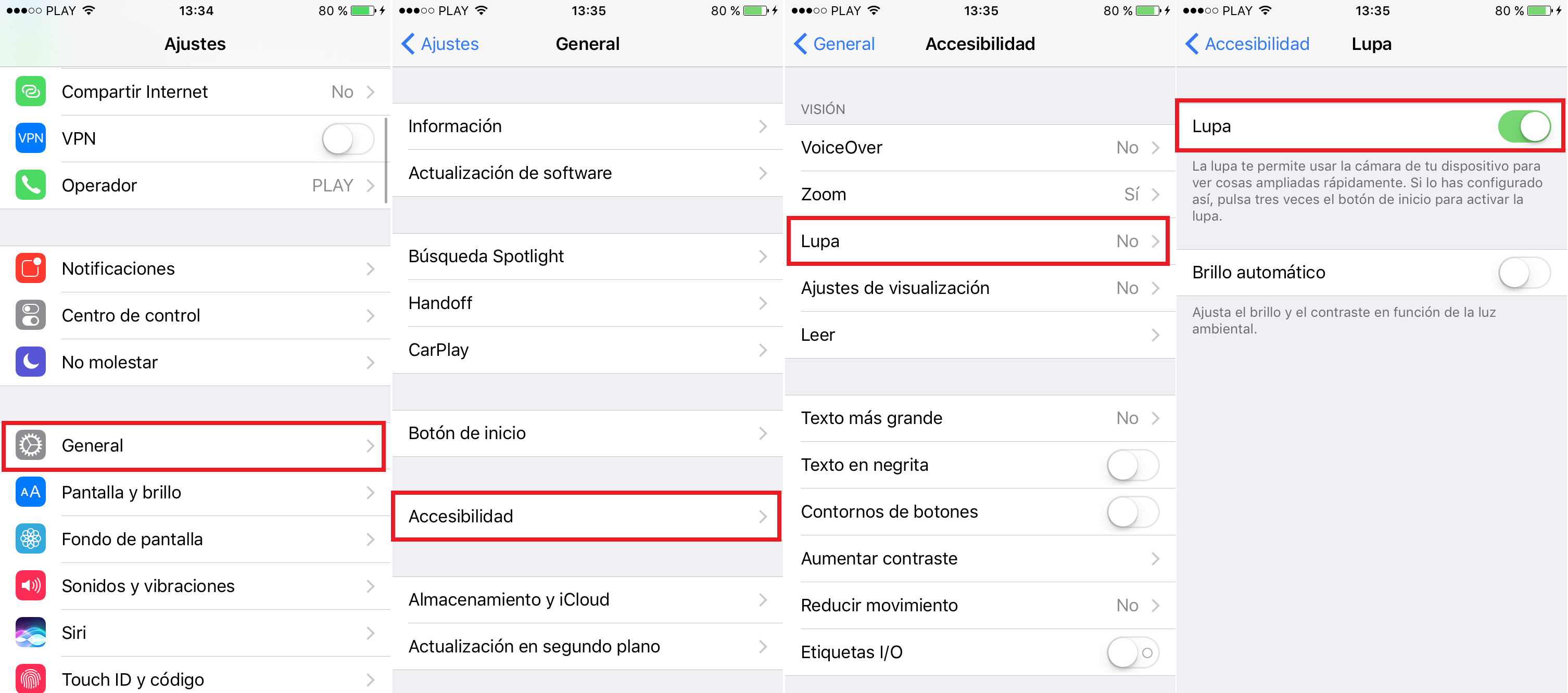 activar la herramienta Lupa de tu iPhone o iPad con iOS